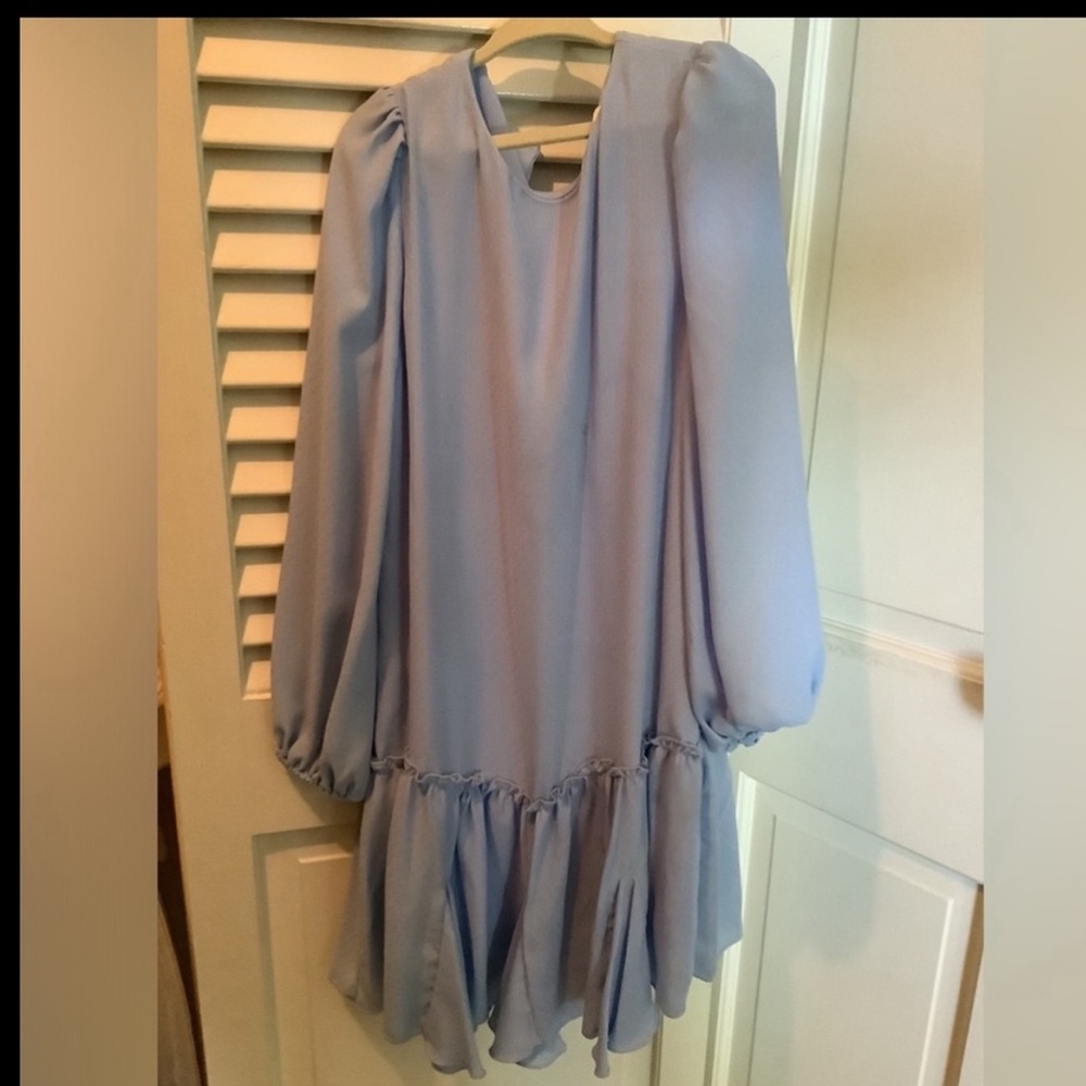 GB Girls•Gianni Bini•baby blue dress•dropped waist• ruffle skirt